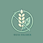 Logo de Guía Celíaca con símbolo de trigo tachado